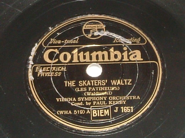 画像: THE SKATERS' WALTZ（WALDTEUFEL)／THE SCHOENBRUNNER WALTZ（T.LANNER) SP盤（中古）