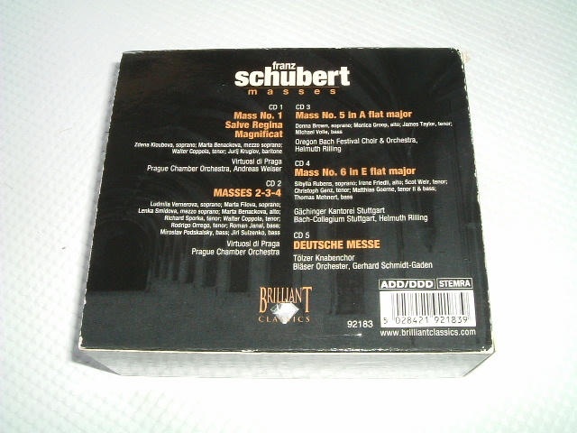 画像2: Franz Schbert Masses　CD５枚組BOX（中古）