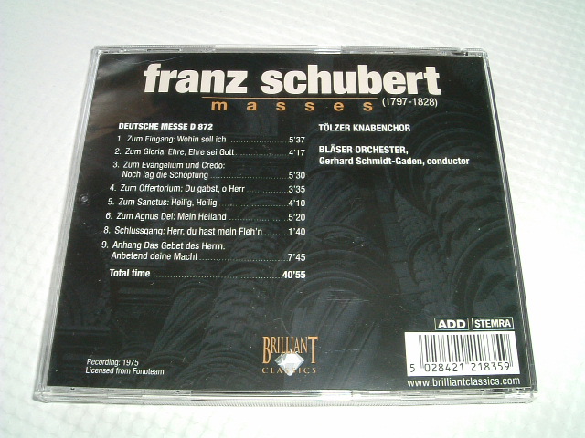 画像: Franz Schbert Masses　CD５枚組BOX（中古）